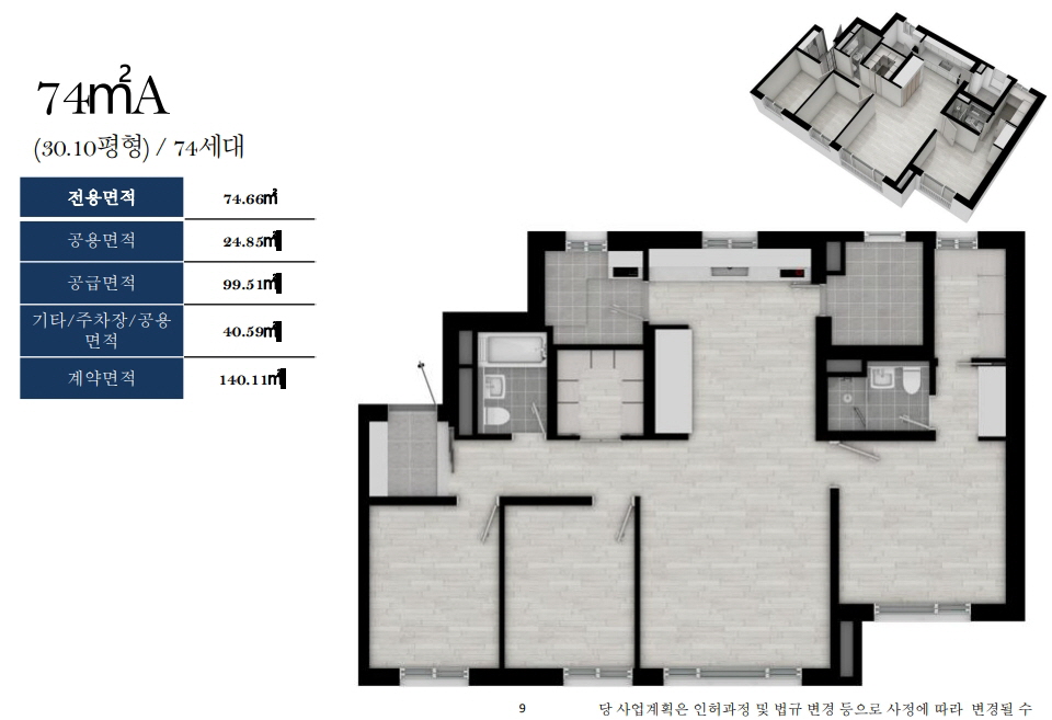 덕소역 더블뷰 한강 평형정보